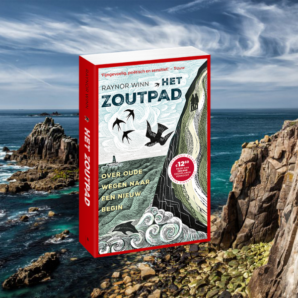 Uitgelichte foto 3D cover Het zoutpad - achtergrond kust Cornwall