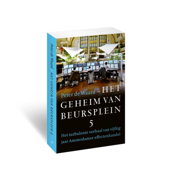 3d afbeelding van het boek 'Het geheim van beursplein 5' van Peter de Waard