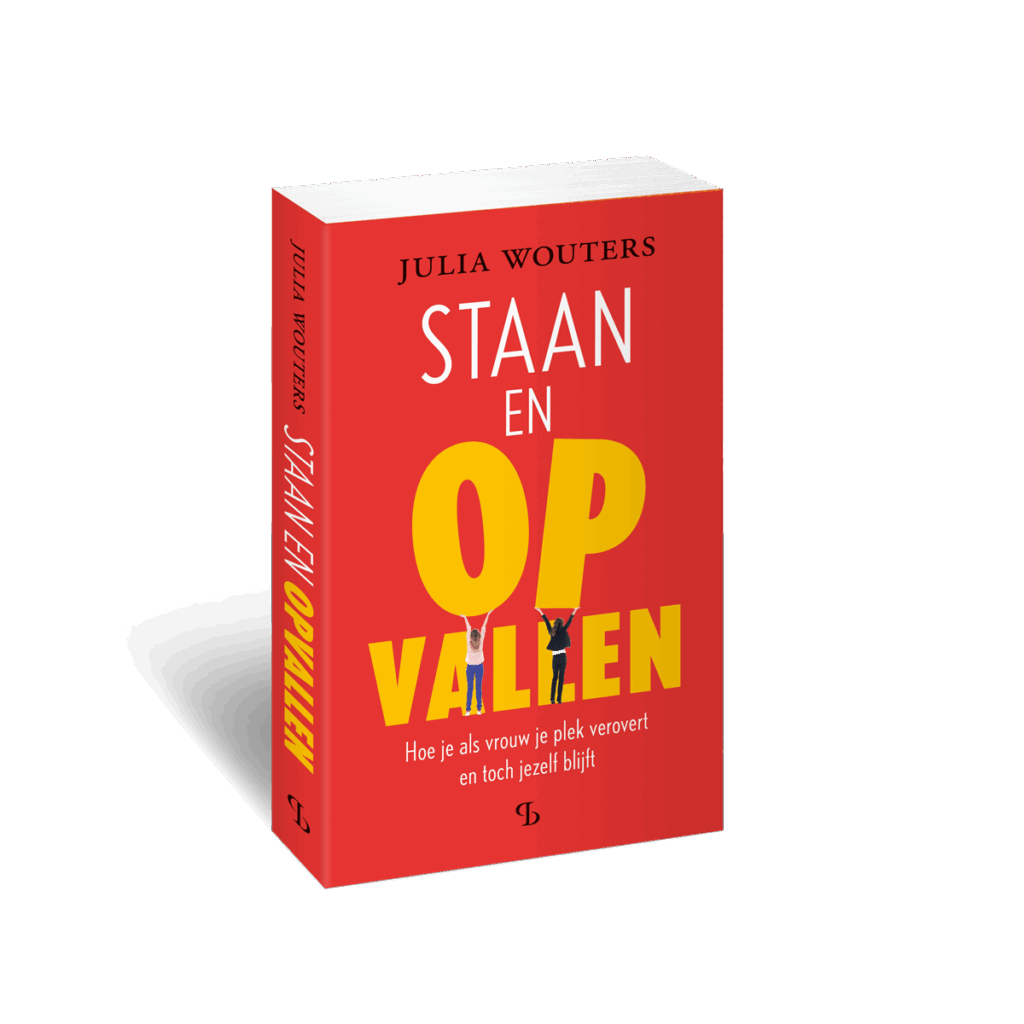 3D omslag/cover van het boek Staan en opvallen van Julia Wouters