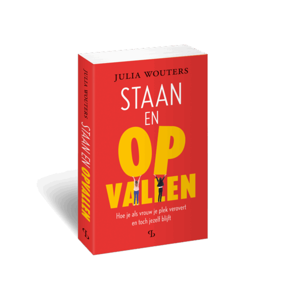 3D omslag/cover van het boek Staan en opvallen van Julia Wouters