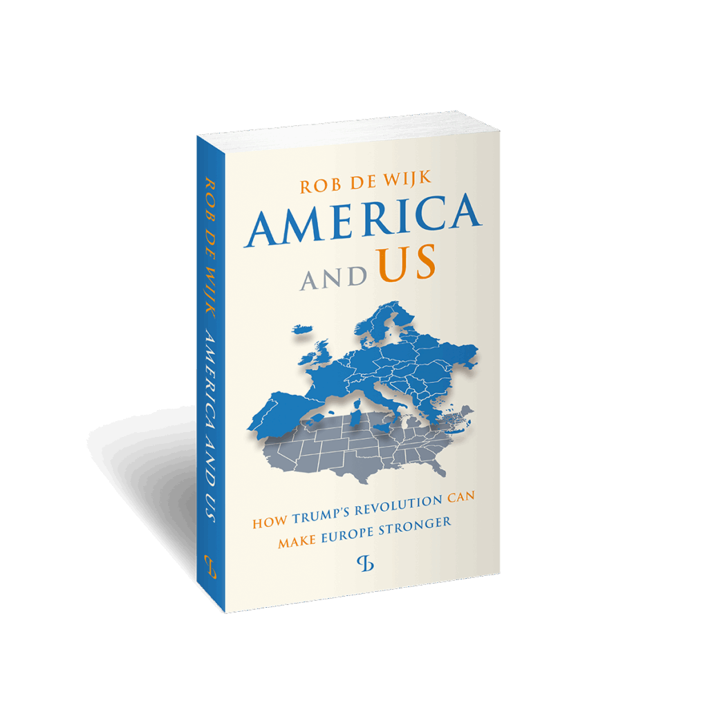 3D omslag van het boek America and Us van Rob de Wijk