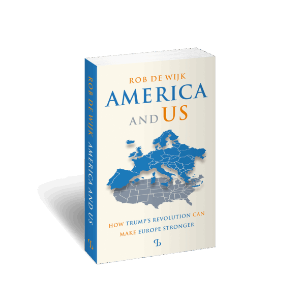 3D omslag van het boek America and Us van Rob de Wijk